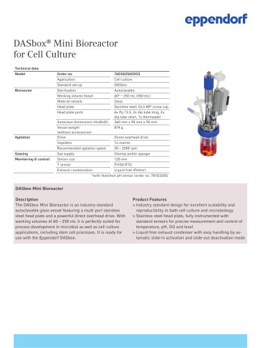 DASbox &reg; Mini Bioreactor for Cell Culture