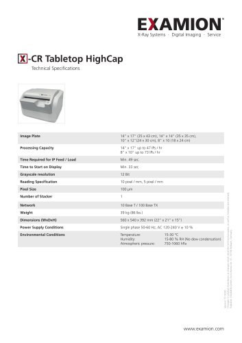 X-CR Tabletop HighCap Hum