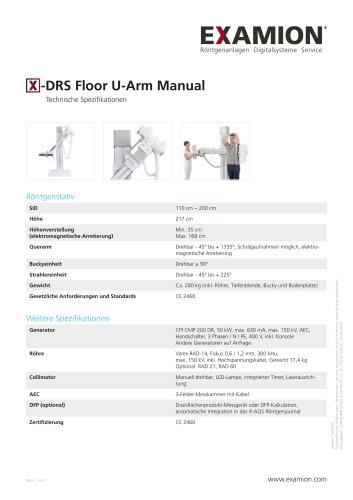 X-DRS Floor Z-Arm Manual