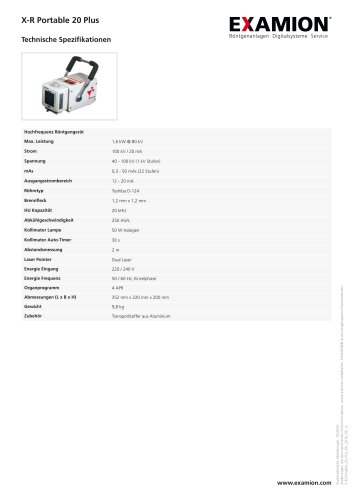 X-R Portable 20 Plus VET