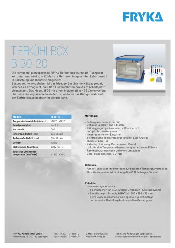 Tiefkühlbox B 30-20