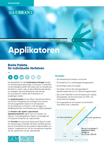 Applikationsger&auml;te f&uuml;r Glubran&reg; 2