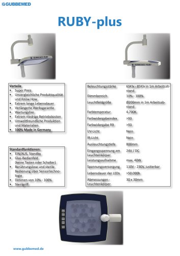Datenblatt RUBY-plus