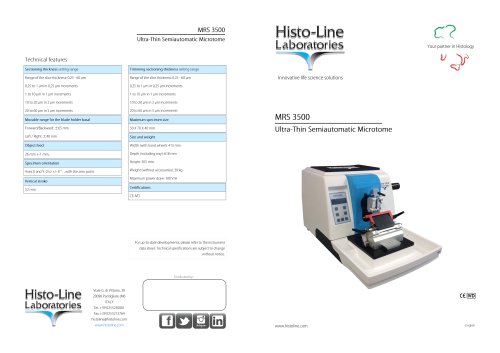 MRS 3500 Microtome rotative semi automatic