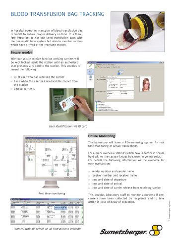 Broschüre - Blood Transfusion Bag Tracking (englisch)