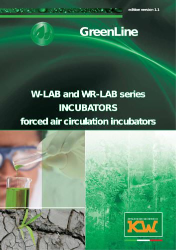 W-LAB and WR-LAB series INCUBATORS