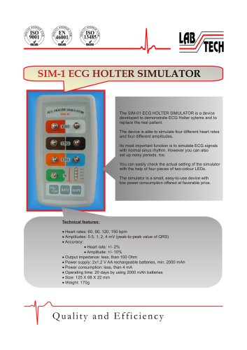 SIM-1 ECG HOLTER SIMULATOR