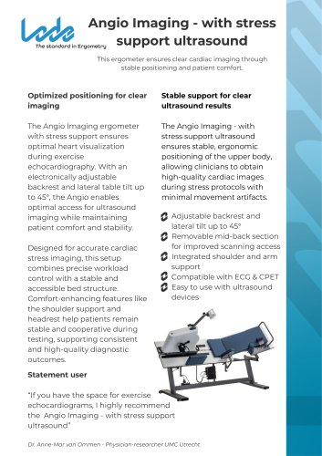 Angio imaging - with stress support ultrasound