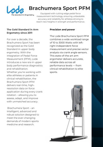 Brachumera sport with Pedal Force Measurement