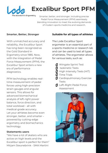 Excalibur Sport with Pedal Force Measurement