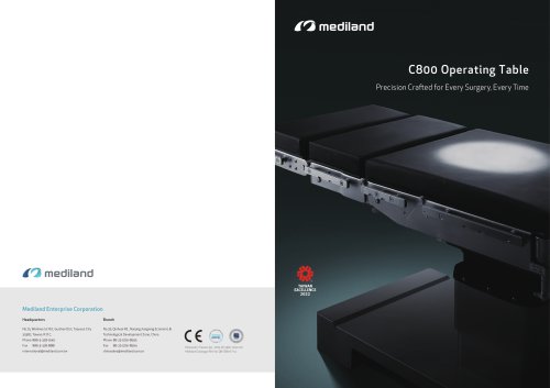 C800 Electro-hydraulic Operating Table Catalog