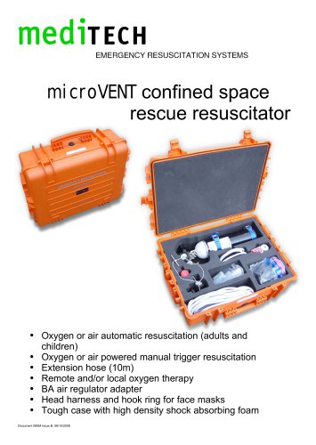 microVENT confined space rescue resuscitator