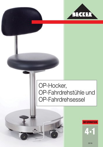 OP-Hocker, OP-Fahrdrehstühle und OP-Fahrdrehsessel