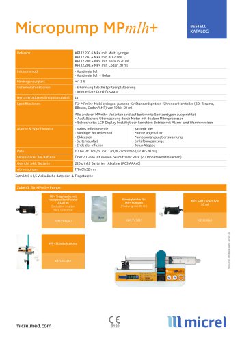 Micropump MPmlh+ Technical Sheet_ GER