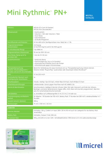 Mini Rythmic PN+ Technical Sheet_ GER