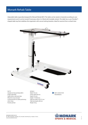 Monark Rehab Table