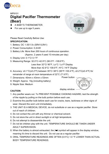 Pacifier Thermometer MP9101