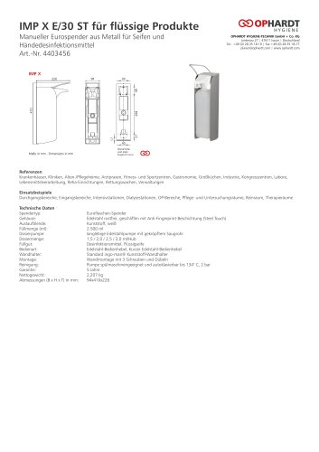 IMP X E/30 ST für flüssige Produkte