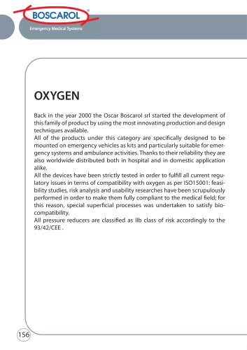 Oxygen catalogue