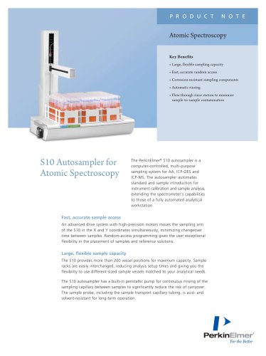 S10 Autosampler for Atomic Spectroscopy