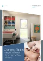 Height adjustable changing tables