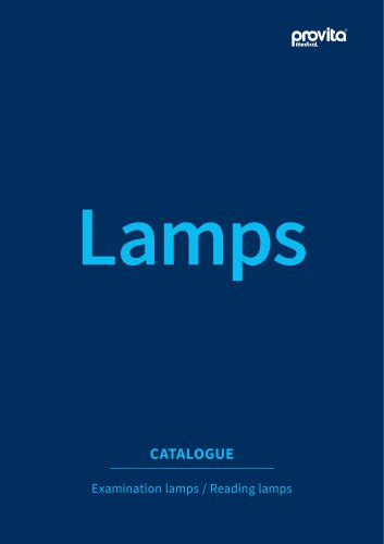 CATALOGUE Examination lamps / Reading lamps