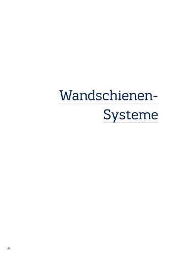 Wandschienen- systeme