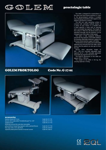 Golem PROKTOLOG proctological table