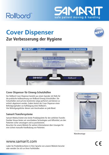 Rollbord cover dispenser