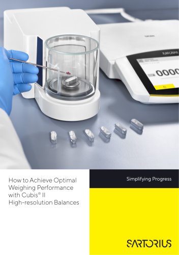 Achieve Optimal Weighing Performance with Cubis® II