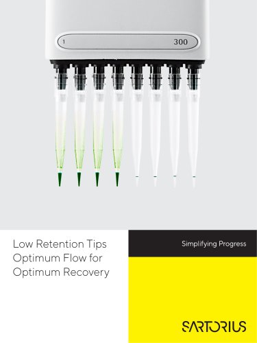 Low Retention Tips Optimum Flow for Optimum Recovery