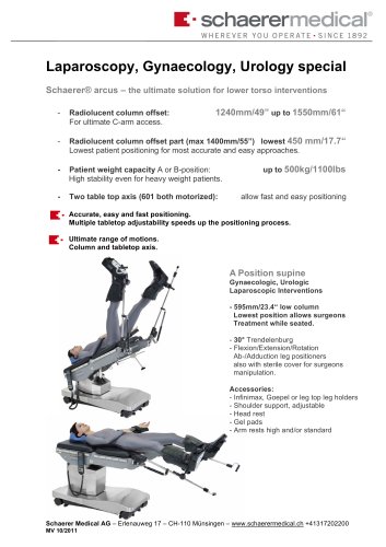 Laparoscopy, Gynaecology, Urology special