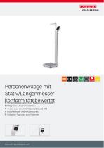 Personenwaage mit Stativ/Längenmesser konformitätsbewertet