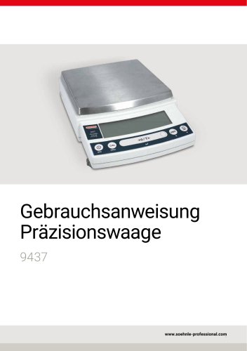 Präzisionswaage Konformitätsbewertet 9437