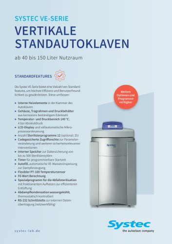 Systec VE-Serie Autoklaven