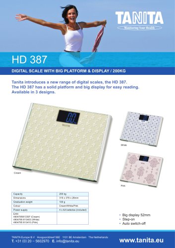 HD-387 200KG HIGH CAPACITY DIGITAL SCALE WITH LARGE PLATFORM AND DISPLAY