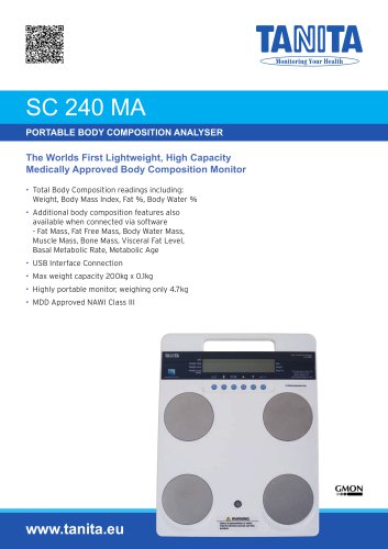 SC-240MA PORTABLE BODY COMPOSITION ANALYSER