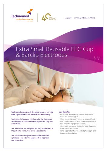 Extra Small Reusable EEG Cup  & Earclip Electrodes