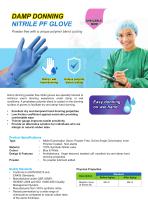 NITRILE EXAMINATION DAMP DONNING GLOVE