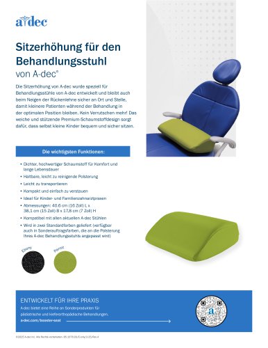 Sitzerhöhung für den Behandlungsstuhl