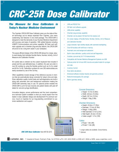 CRC ®-25R Dose Calibrator