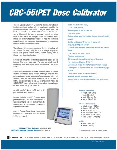 CRC ®-55tPET Dose Calibrator