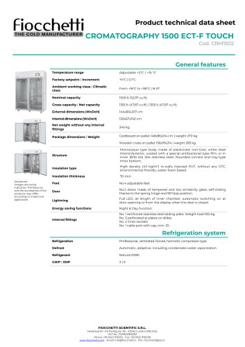 CROMATOGRAFIA 1500 ECT-F TOUCH