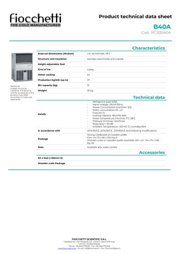 Ice maker cube ice B40A