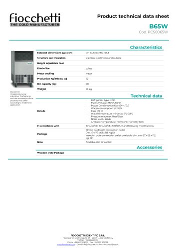 Ice maker cube ice B65W