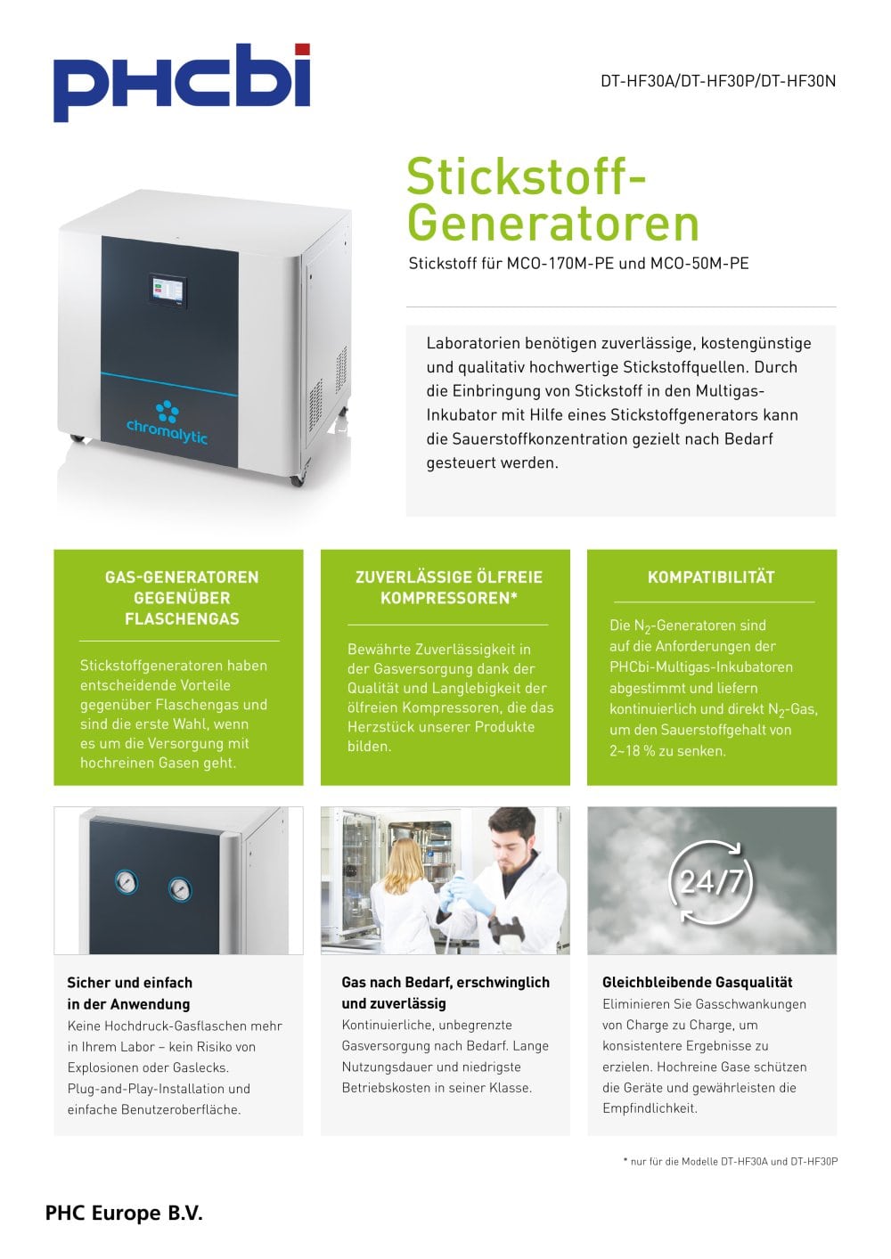 DT-HF30A / DT-HF30P / DT-HF30N - Stickstoffgeneratoren - PHC Europe