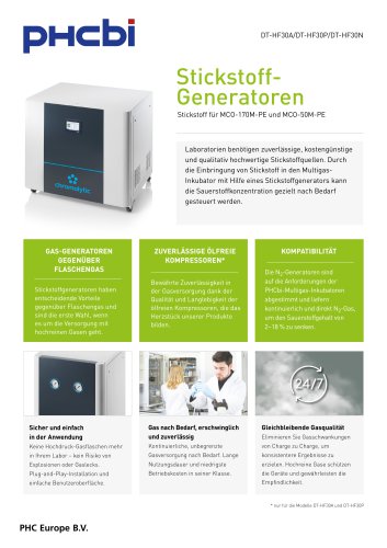 DT-HF30A / DT-HF30P / DT-HF30N - Stickstoffgeneratoren