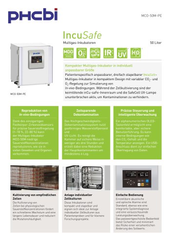 MCO-50M-PE CO2-Inkubatoren