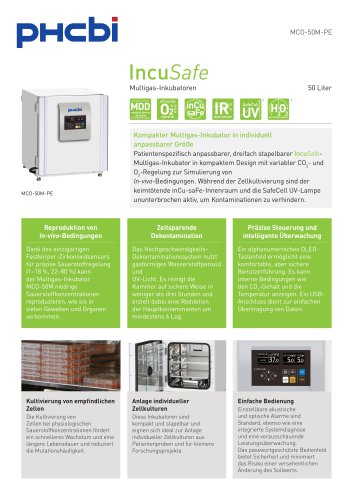 MCO-50M-PE Mulitgas Incubator