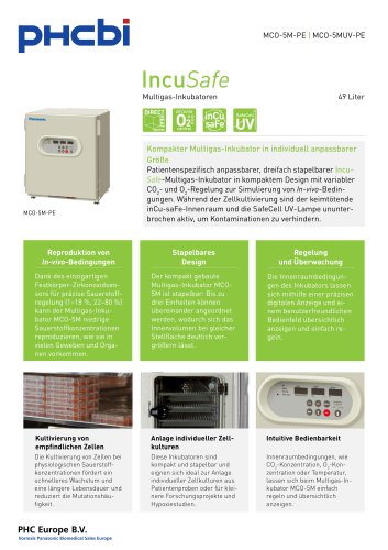 MCO-5M-PE Multigas-Inkubatoren